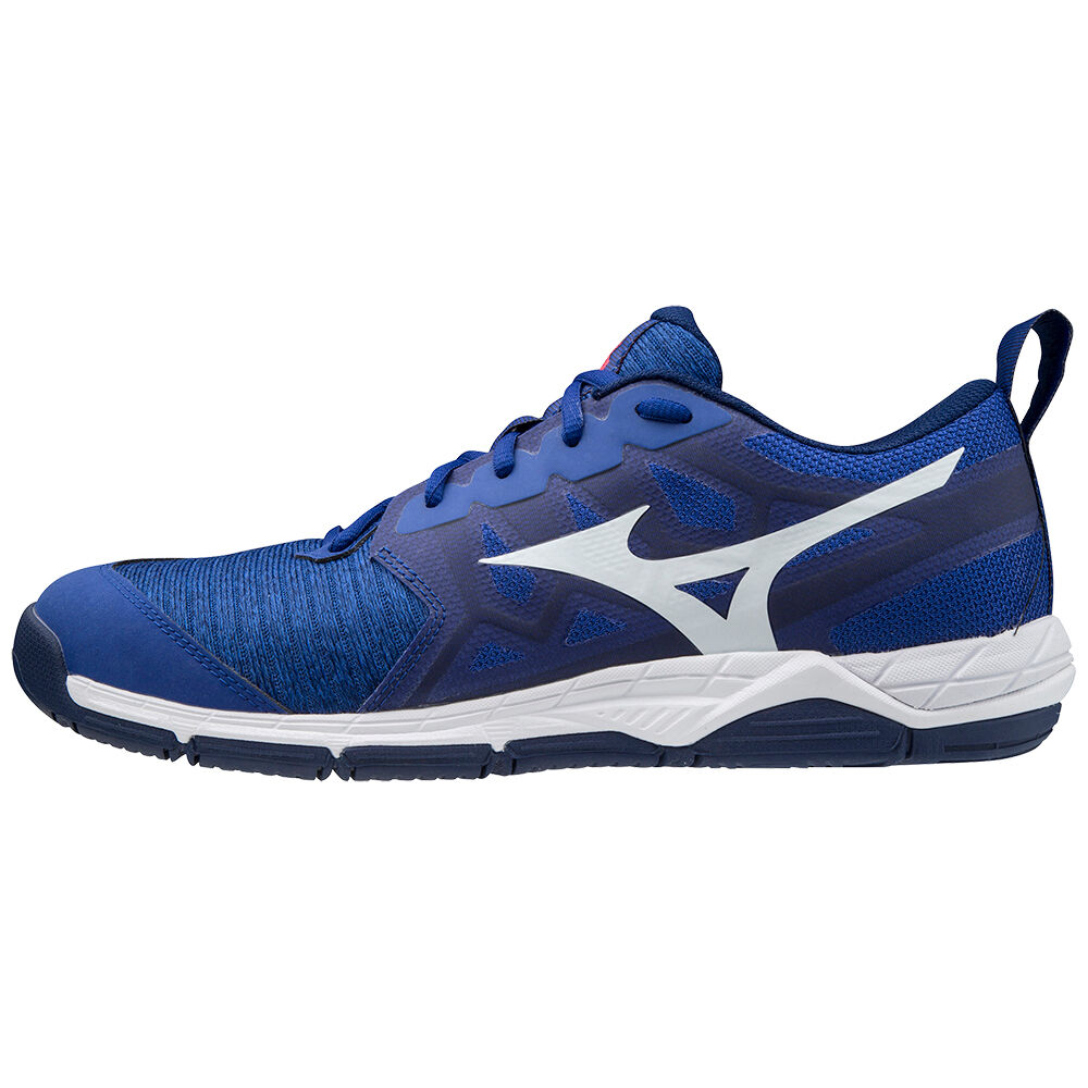 Mizuno Wave Supersonic 2 Férfi Röplabda Cipő Kék/Fehér/Rózsaszín RCJ810693